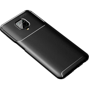 Aqua Aksesuar Xiaomi Redmi Note 9 Pro Kılıf Rugged Armor Karbon Desenli Tam Koruma Silikon Kapak