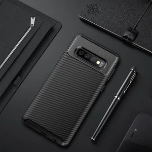 Aqua Aksesuar Galaxy S10E Kılıf Rugged Armor Karbon Desenli Tam Koruma Silikon Kapak