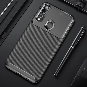 Aqua Aksesuar Huawei Y9 Prime 2019 Kılıf Rugged Armor Karbon Desenli Tam Koruma Silikon Kapak