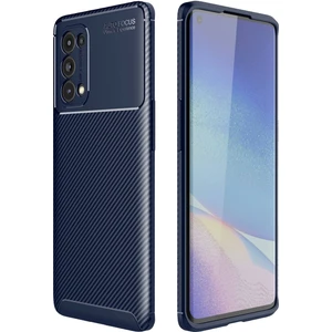 Aqua Aksesuar Oppo Reno 5 Pro Kılıf Rugged Armor Karbon Desenli Tam Koruma Silikon Kapak