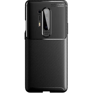 Aqua Aksesuar One Plus 8 Pro Kılıf Rugged Armor Karbon Desenli Tam Koruma Silikon Kapak