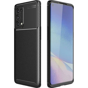 Aqua Aksesuar Oppo Reno 5 Pro Kılıf Rugged Armor Karbon Desenli Tam Koruma Silikon Kapak