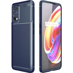 Aqua Aksesuar Realme 7 Pro Kılıf Rugged Armor Karbon Desenli Tam Koruma Silikon Kapak