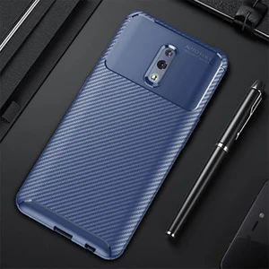 Aqua Aksesuar Oppo Reno Kılıf Rugged Armor Karbon Desenli Tam Koruma Silikon Kapak