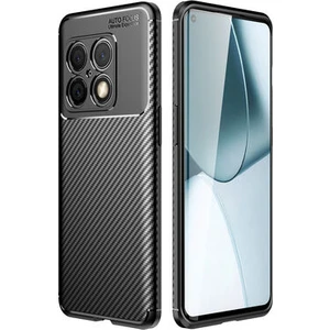 Aqua Aksesuar One Plus 10 Pro Kılıf Rugged Armor Karbon Desenli Tam Koruma Silikon Kapak