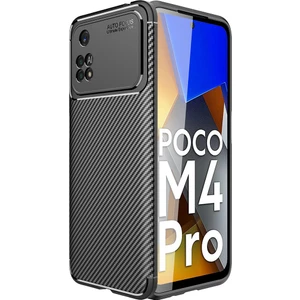 Xiaomi Poco M4 Pro 4g Kılıf Karbon Desenli Lux Negro Silikon