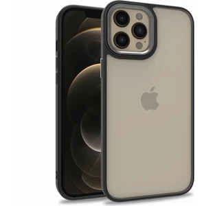 Apple iPhone 12 Pro Max Kılıf Silikon Kenarlı Renkli Arkası Şeffaf Flora Kapak