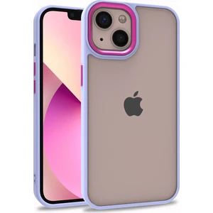 Apple iPhone 13 Kılıf Silikon Kenarlı Renkli Flora Kapak