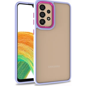 Samsung Galaxy A33 Kılıf Silikon Kenarlı Renkli Flora Kapak