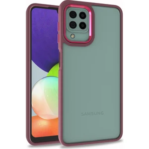Samsung Galaxy A22 Kılıf Silikon Kenarlı Renkli Flora Kapak