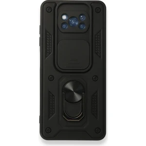 Xiaomi Poco X3 Nfc Kılıf Ultra Korumalı Yüzüklü Manyetik Sürgülü Vega Kapak