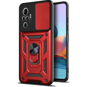 Xiaomi Redmi Note 10 Pro Kılıf Ultra Korumalı Yüzüklü Manyetik Sürgülü Vega Kapak