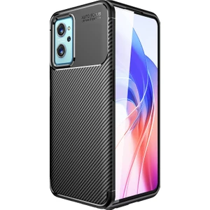 Oppo A96 4g Kılıf Karbon Desenli Lux Negro Silikon