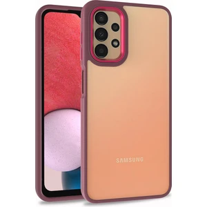 Samsung Galaxy A13 Kılıf Silikon Kenarlı Arkası Şeffa Renkli Flora Sert Kapak