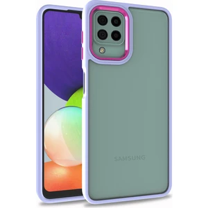Samsung Galaxy A12 Kılıf Silikon Kenarlı Arkası Şeffa Renkli Flora Sert Kapak
