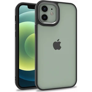 Apple iPhone 12 Pro Kılıf Silikon Kenarlı Arkası Şeffa Renkli Flora Sert Kapak