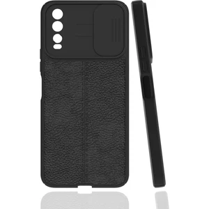 Vivo Y20S Kılıf Deri Desenli Kamera Korumalı Sürgülü Niss Silikon
