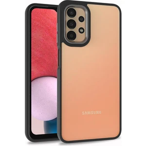 Samsung Galaxy A13 Kılıf Silikon Kenarlı Arkası Şeffa Renkli Flora Sert Kapak