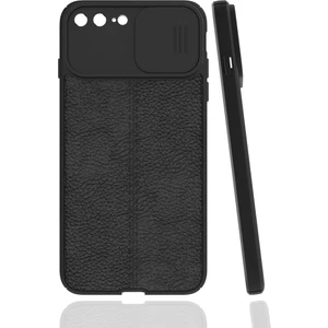Apple iPhone 8 Kılıf Deri Desenli Kamera Korumalı Sürgülü Niss Silikon