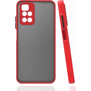 Xiaomi Redmi 10 Kılıf Renkli Kenarlı Buzlu Kamera Korumalı Hux Kapak