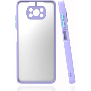 Xiaomi Poco X3 Kılıf Renkli Kenarlı Buzlu Kamera Korumalı Hux Kapak