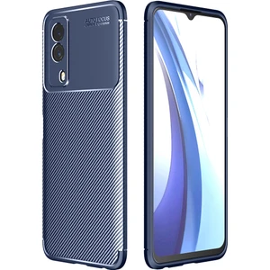 Vivo Y53S Kılıf Karbon Desenli Lux Negro Silikon