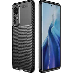 Xiaomi 12 Pro Kılıf Karbon Desenli Lux Negro Silikon