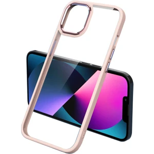 Apple iPhone 11 Kılıf Renkli Silikon Kenarlı Şeffaf Krom Kapak