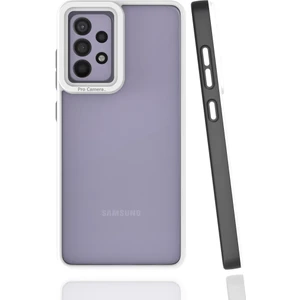 Samsung Galaxy A52 Kılıf Renkli Silikon Kenarlı Kamera Korumalı Şeffaf Mima Kapak