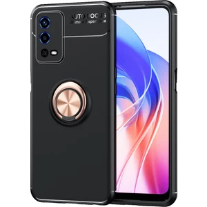 Oppo A55 4g Kılıf Yüzüklü Manyetik Ravel Silikon