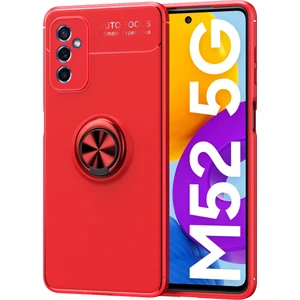 Samsung Galaxy M52 Kılıf Yüzüklü Manyetik Ravel Silikon