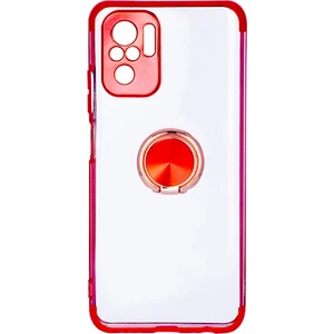 Xiaomi Redmi Note 10S Kılıf 4 Köşe Renkli Şeffaf Yüzüklü Manyetik Gess Silikon