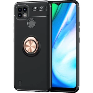 Realme C25 Kılıf Yüzüklü Manyetik Ravel Silikon
