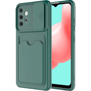Samsung Galaxy A32 4g Uyumlu Kılıf Kartlıklı Kamera Korumalı Sürgülü Kartix Silikon