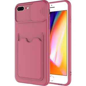 Apple Iphone 7 Plus Kılıf Kartlıklı Kamera Korumalı Sürgülü Kartix Silikon