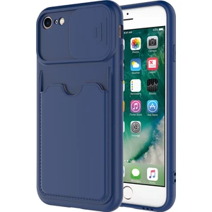 Apple Iphone 8 Kılıf Kartlıklı Kamera Korumalı Sürgülü Kartix Silikon