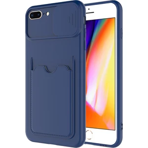 Apple Iphone 7 Plus Kılıf Kartlıklı Kamera Korumalı Sürgülü Kartix Silikon