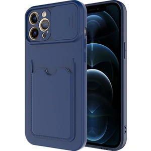 Apple Iphone 12 Pro Max Kılıf Kartlıklı Kamera Korumalı Sürgülü Kartix Silikon