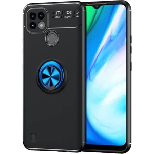 Realme C21 Kılıf Yüzüklü Manyetik Ravel Silikon