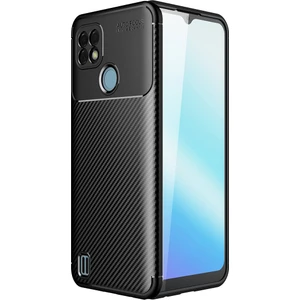 Realme C21 Kılıf Karbon Desenli Lux Negro Silikon
