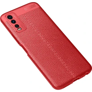 Vivo Y20 Kılıf Deri Desenli Lux Niss Silikon