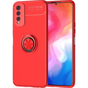 Vivo Y20 Kılıf Yüzüklü Manyetik Ravel Silikon