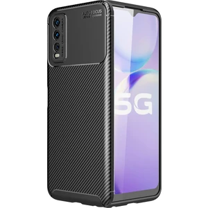 Vivo Y20S Kılıf Karbon Desenli Lux Negro Silikon