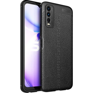 Vivo Y11S Kılıf Deri Desenli Lux Niss Silikon