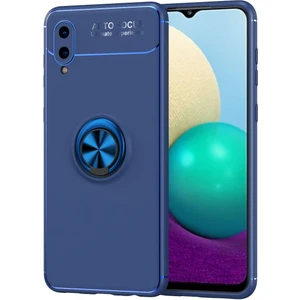 Samsung Galaxy A02 Kılıf Yüzüklü Manyetik Ravel Silikon