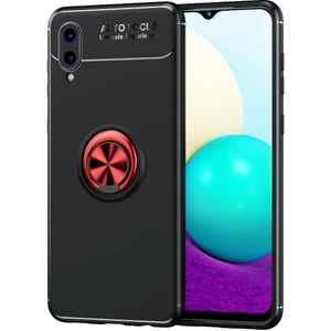 Samsung Galaxy A02 Kılıf Yüzüklü Manyetik Ravel Silikon