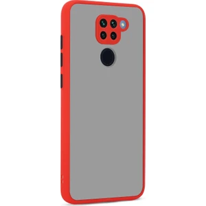 Xiaomi Redmi Note 9 Kılıf Silikon Kenarlı Kamera Korumalı Buzlu Hux Kapak