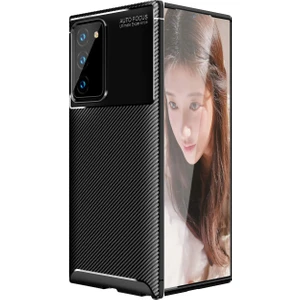 Samsung Galaxy S20FE Kılıf Karbon Desenli Lux Negro Silikon