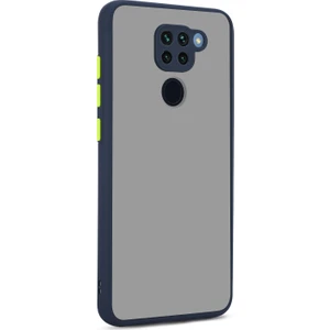 Xiaomi Redmi Note 9 Kılıf Silikon Kenarlı Kamera Korumalı Buzlu Hux Kapak