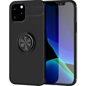 Apple Iphone 12 Pro Max Kılıf Yüzüklü Manyetik Ravel Silikon